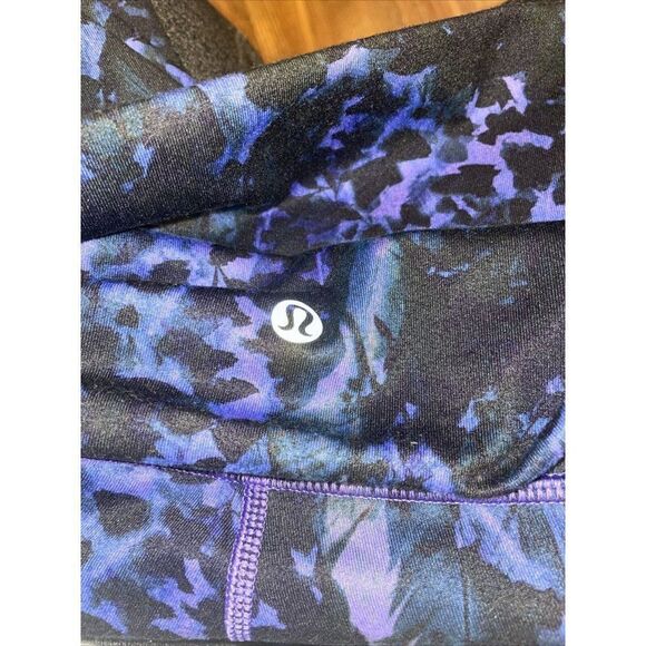 Lululemon Wunder Under Pant Full-On Luon‎ Roll Down Floral Sport Backdrop Iris 2 - Picture 6 of 6